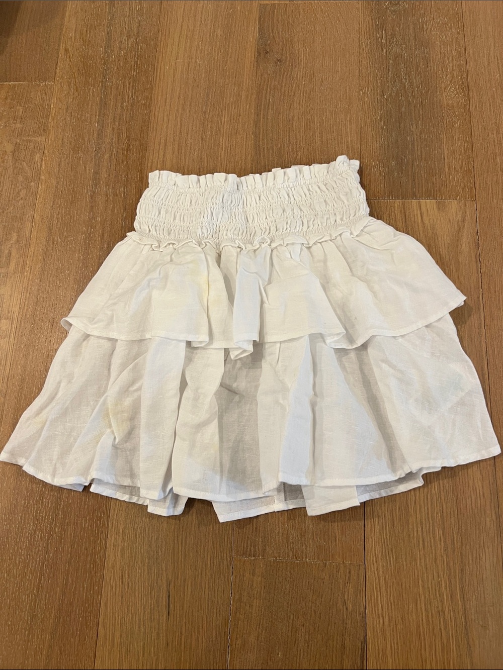 Crewcuts White Tiered Ruffle Skirt - Girls